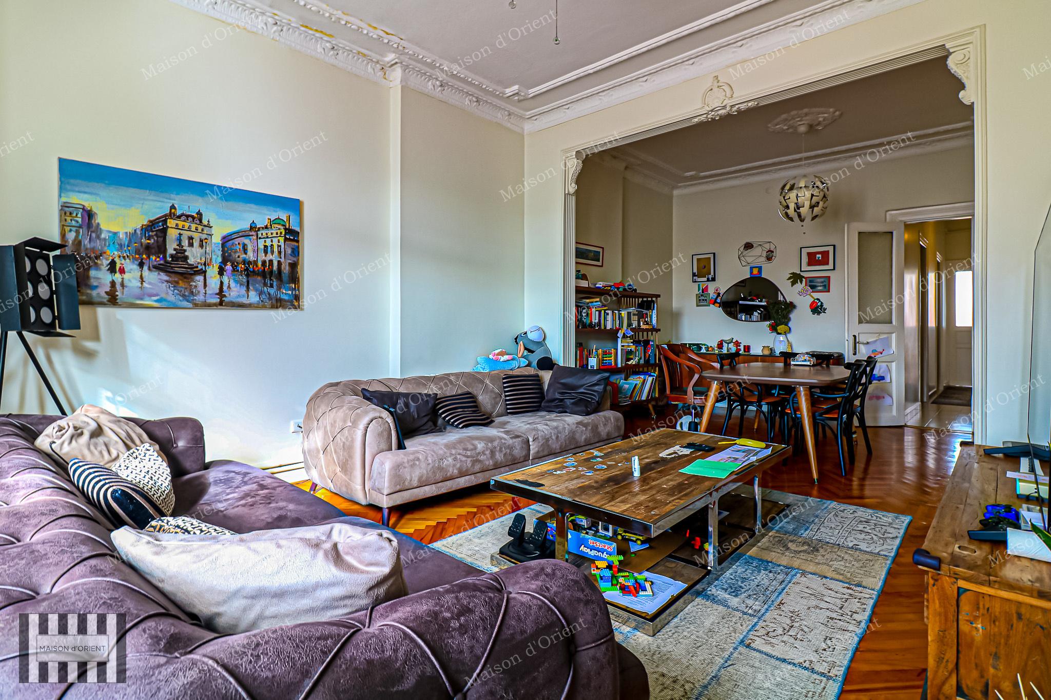 3+1 Flat for Sale in Historical Nar Building, Cihangir